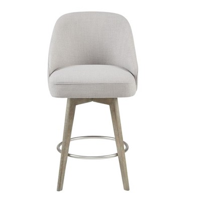 Starlight Canyon Home,Gray Swivel Counter Stools with Solid Wood Frame, Ideal for Kitchen or Bar