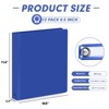 Itopfox 3 Ring Binder, 12 Pack 0.5-Inch Binder for Letter Size Paper, Versatile Binders for Office Home School with 2 Pockets, Color - 2 of 4