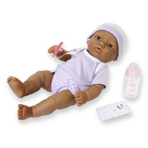 JC Toys La Newborn 12" Hispanic All Vinyl Nursery Gift Set Doll - 1 of 3