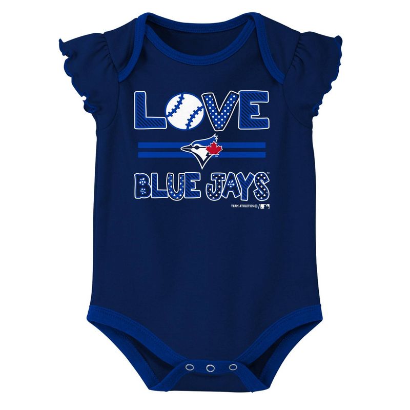 MLB Toronto Blue Jays Girls' Bodysuit 3pk, 3 of 5