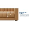 COZONY 78" Faux Leather Sofa Couch with Deep Seats, 3-Seater Modern Sofa with Pillows & Wood Legs for Living Room - 3 of 4