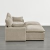 Spruce & Spring Modular Couch Oversized Sectional Sofa for Living Room, Taupe-Bed - 3 of 4