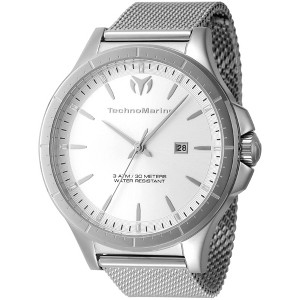 Technomarine TM-822002 Men's MoonSun Silver Dial Mesh Steel Watch - 1 of 1