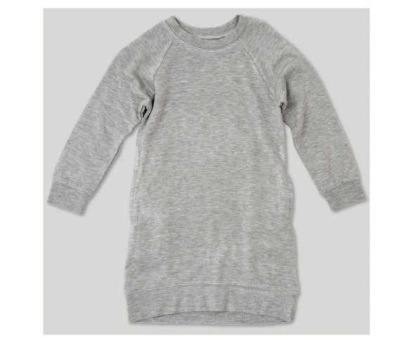 Toddler Girls' Afton Street Sweatshirt A Line Dress Heather Gray 12M