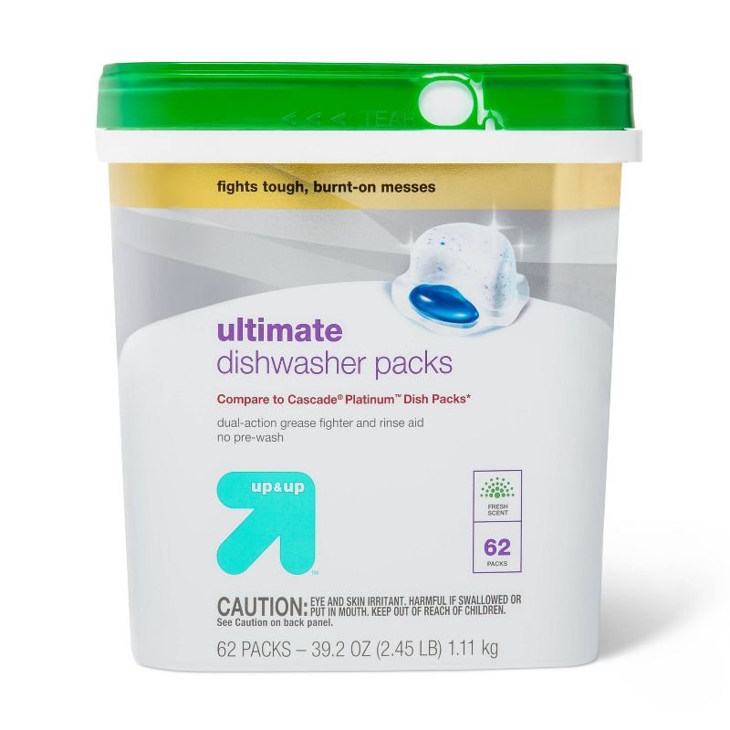Auto Dish Ultimate Dishwasher Detergent Value Pack - 39.2oz/62ct - up &#38; up&#8482;, 1 of 5