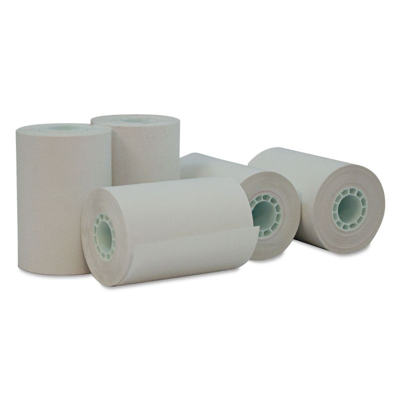 UNIVERSAL Single-Ply Thermal Paper Rolls 2 1/4" x 55 ft White 50/Carton 35766, 1 of 3