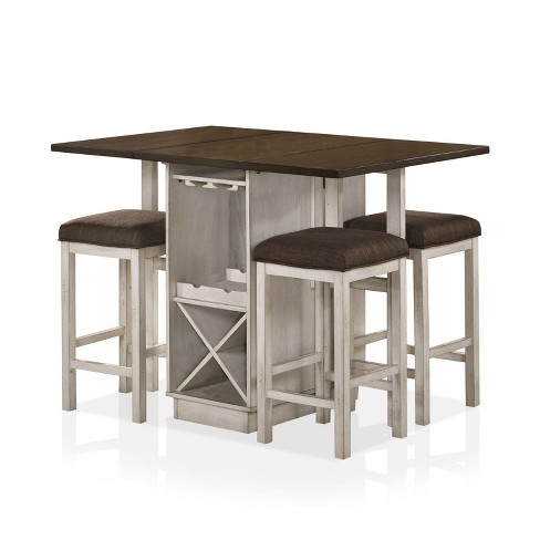 Counter height dining table deals with wine rack