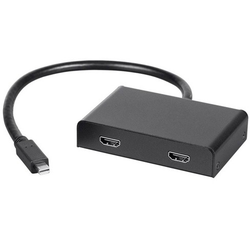 Monoprice 2-port Mini Displayport 1.2 To Hdmi Multi-stream Transport (mst) Mini Dp To Hdmi, Ideal For Digital Churches, Conference Rooms : Target