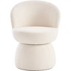 YOUNIKE Boucle Fabric Swivel Accent Chair Modern Upholstered Barrel Chair 22" Wide Living Room Chair Single Sofa Chair - 4 of 4