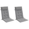 vidaXL Chair Cushion Outdoor High Back Chair Cushion Seat Pad Oxford Fabric - Gray 2 pcs - 3 of 4