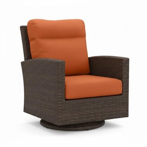 Covers & All Universal 30 in W High Back Swivel Glider, Aspen Wicker w / Sunbrella - 1 of 4