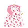 Hudson Baby Infant and Toddler Girls Cotton Dress and Cardigan Set, Bright Pink Rose - 2 of 4