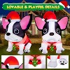 Itopfox 5FT Christmas Inflatable Outdoor Decoration with Built-in Bright LED Lights Cute Puppy in Xmas Hat and Red Suit 1 Piece - 3 of 4