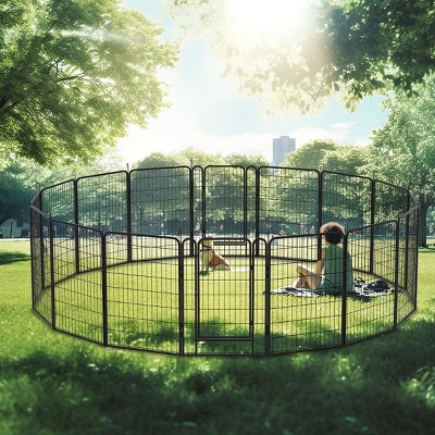 Metal Pet Playpen,Dog Pen Outdoor,Play Pen For Puppy,Rabbit Playpen,Chicken Wire Fence,Poultry Netting,Dog Corral Indoor-Cuddlewood