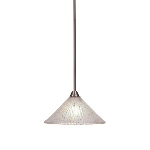 Toltec Lighting Paramount 1 - Light Pendant in  Brushed Nickel with 12" Frosted Crystal Shade - 1 of 1