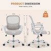 Tall Home Office Chair for Standing Desk with Adjustable Foot Ring, Ergonomic Mid Back Cushion Lumbar Support, Counter Height Chairs-The Pop Home - 2 of 4
