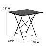 Flash Furniture Oia Commercial Grade 28" Square Indoor-Outdoor Steel Folding Patio Table - 4 of 4