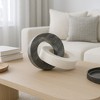 Modern 8" White & Black Stone Marble Interlocking Ring Decorative Object - Accent Sculpture for Home, Office, Bedroom, or Living Room - 2 of 4