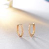 Cubic Zirconia Huggie Earrings 14k Gold Plated Tiny Earrings Small Huggie Hoop Earrings Simple Lightweight Hoops Gift for Women - 4 of 4