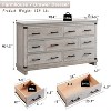 SinCiDo Farmhouse 7 Drawer Dresser, 54" Wide Wood Bedroom Furniture w/ Natural Texture & Metal Handles for Living Room, Hallway - 2 of 4