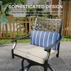 Outdoor High Swivel Bar Stools, Bar Height Patio Chairs with Seat Cushion, Counter Height Tall Patio Swivel Chairs, Outdoor Swivel Bar Chairs Set of 2 - 4 of 4