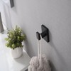 SEVOBAL Bathroom Towel Holders Premium Wall Mounted Stainless Steel Hooks for Bathroom Bedroom Kitchen, Matte Black, 9.1"*4.33"*3.15" - 2 of 4