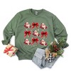 Simply Sage Market Women's Graphic Sweatshirt Coquette Santa and Bow Chart - 3 of 4