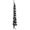 vidaXL Christmas Tree Decoration Slim Artificial Half Xmas Tree with Stand - Black 82.7 in - 4 of 4