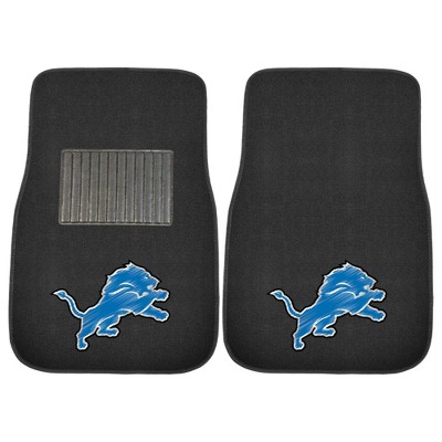 NFL Detroit Lions Embroidered Car Mat Set - 2pc