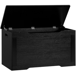 USIKEY 39.4” Storage Chest, Toy Chest, Lift Top Wooden Storage Chest, Storage Bench, Supports 220 lb, for Living Room, Bedroom, Entryway, Black - 1 of 4