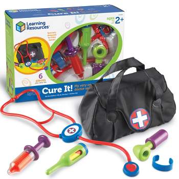 Learning Resources New Sprouts Cure It! Pretend Play Doctor Set - 6 Pieces, Ages 2+ Doctor Kit for Kids