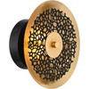 Possini Euro Design Possini Euro Kora 8 1/2" High Black and Gold Leaf LED Wall Sconce Set - 3 of 4