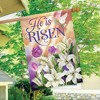 He Is Risen Lillies Easter House Flag Religious Floral 28" x 40" Briarwood Lane - 4 of 4