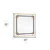 HomeRoots 22" Gold And Black Metal Multi Square Accent Mirror - 3 of 4