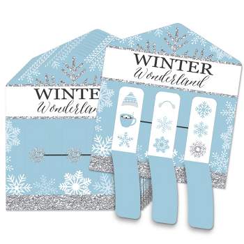 Big Dot of Happiness Winter Wonderland - Snowflake Holiday Party and Winter  Wedding Favors and Cupcake Kit - Fabulous Favor Party Pack - 100 Pieces