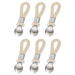 Unique Bargains Cotton Loop Metal Clothing Towel Storage Clips 4.3" 6 Pcs - 1 of 4