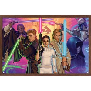 Trends International Star Wars: Attack of the Clones By Monica M. Magaña Framed Wall Poster Prints - 1 of 4