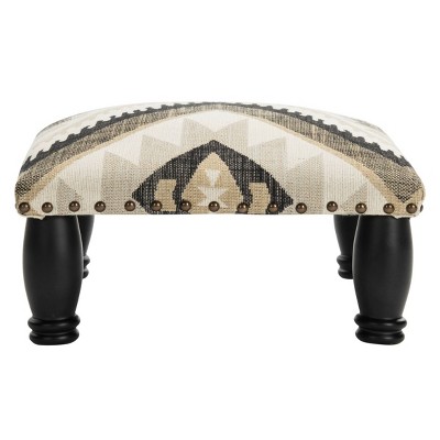 Sidney Stool Brown/Cream - Safavieh