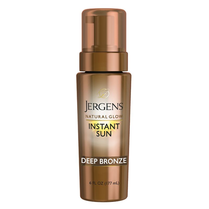 Jergens Natural Glow Instant Sun Sunless Tanning Mousse, Deep Bronze Tan, Sunless Tanner Mousse - 6 fl oz, 1 of 13