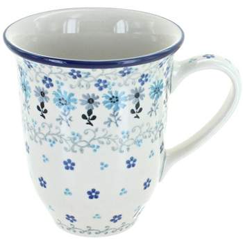 Blue Rose Polish Pottery 826 Ceramika Artystyczna Large Coffee Mug