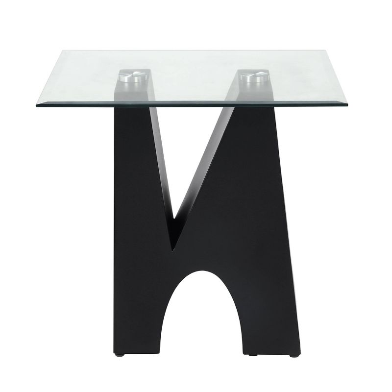 Riverpoint Modern Square End Table Clear/Black - HOMES: Inside + Out, 6 of 9