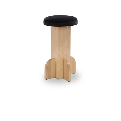 Meridian Furniture,Wyatt Black Velvet Stool