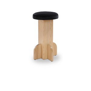 Meridian Furniture,Wyatt Black Velvet Stool - 1 of 4
