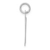 Black Bow Jewelry 14k White Gold, Ella Collection, LG Fancy Script Initial Pendant A-W - 2 of 4