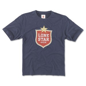 Mens Lone Star Beer Navy Blue T-Shirt - 1 of 2