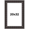 PosterPalooza | 3.5" Wide Ornate Black Picture Frame - UV Acrylic, Foam Board Backing, Hanging Hardware - 2 of 4