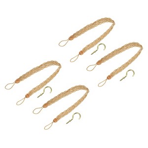 Unique Bargains Hand Woven Braided Rope Decorative Curtain Tiebacks - 1 of 4