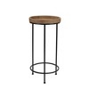Accent Tables With Iron Frame Set of 3 28.75 Inch Height Brown and Black By Melrose - 4 of 4