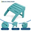 Adirondack Ottoman Footrest, Weatherproof Patio Footstool for Lawn, Porch, Pool, or Backyard - 4 of 4