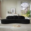 Aukfa 123" Oversized Curved Sectional Sofa - 4-Seater Cloud Couch with Corduroy Fabric, Modern Design for Living Room - 2 of 4